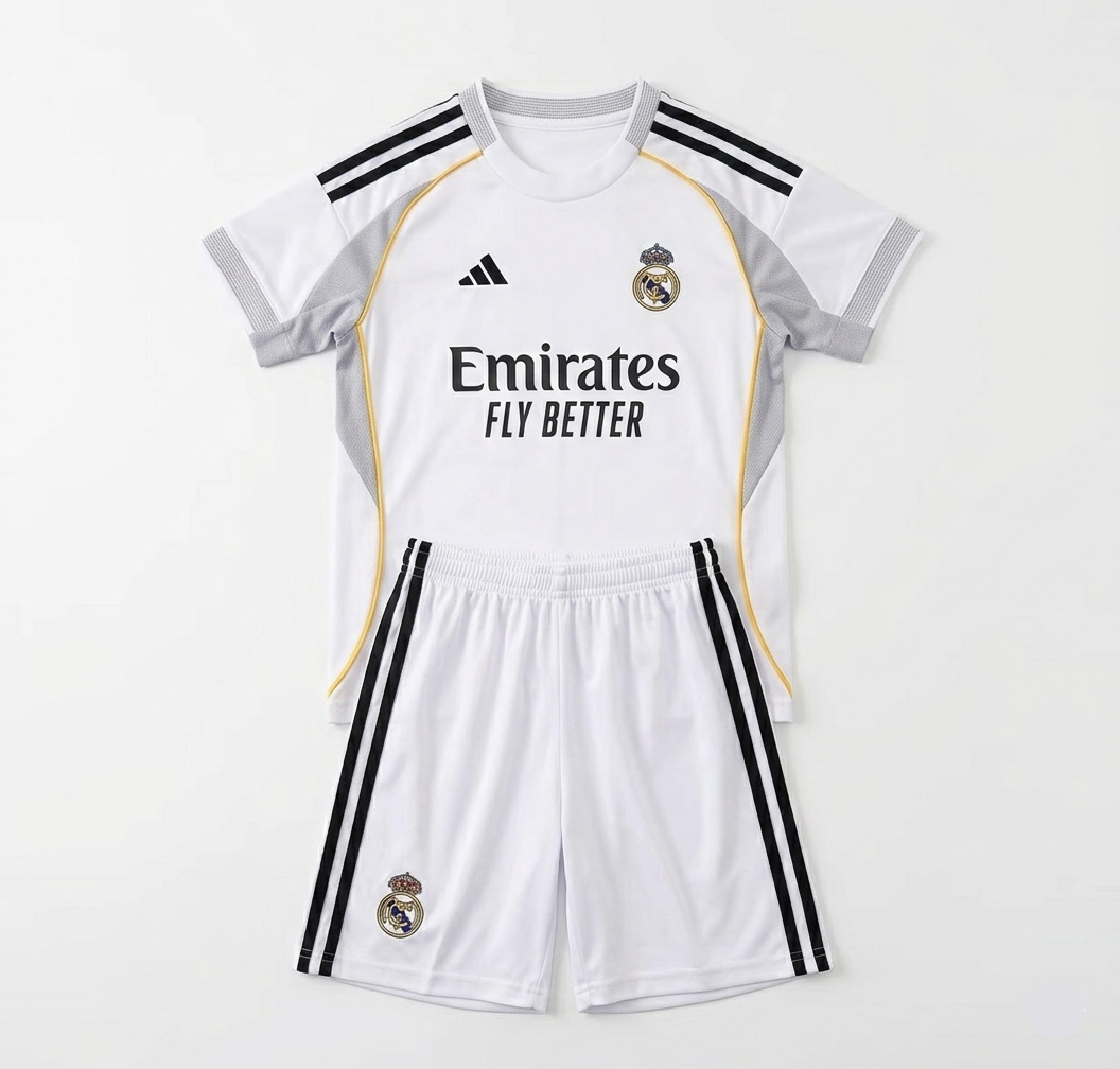 Camisa Real Madrid I 2025/26 - Kit Infantil