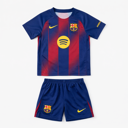 Camisa Barcelona I 2025/26 - Kit Infantil