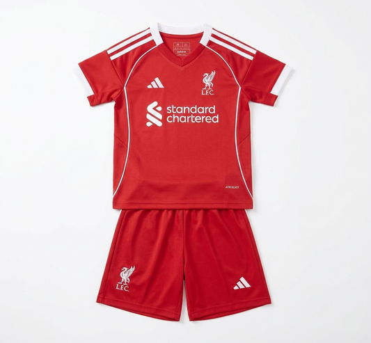 Camisa Liverpool I 2025/26 - Kit Infantil
